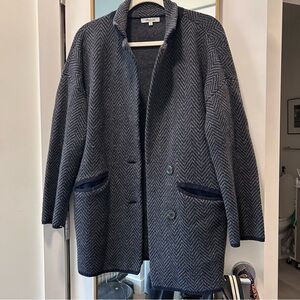 Madewell Herringbone Blazer Sweater Jacket